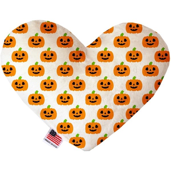 Mirage Pet Products Happy Pumpkins Canvas Heart Dog Toy 8 in. 1360-CTYHT8